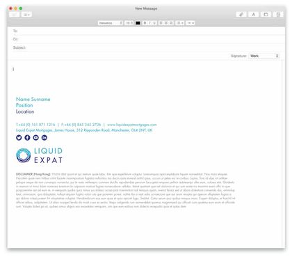 Email signature template