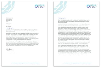 Letterhead and continuation